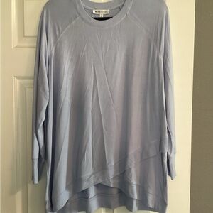 Workshop Women's Light Blue Asymmetrical Top